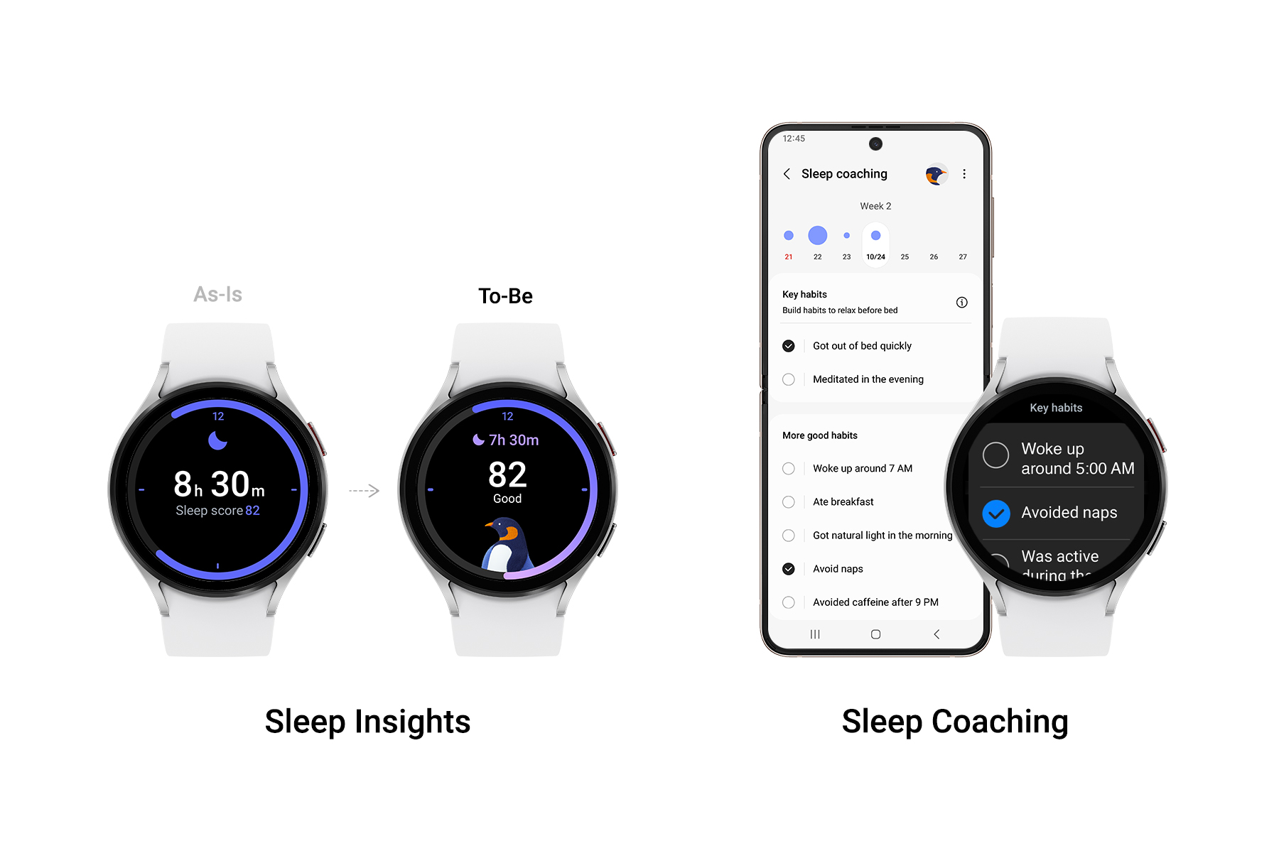برنامج One UI 5 الجديد يقدم لمحة على ساعات Galaxy القادمة لنوم وصحة أفضل